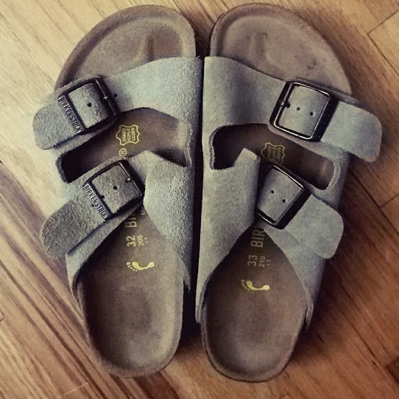 tan suede birkenstocks
